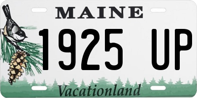 ME license plate 1925UP