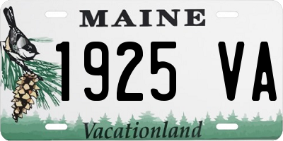 ME license plate 1925VA