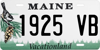 ME license plate 1925VB