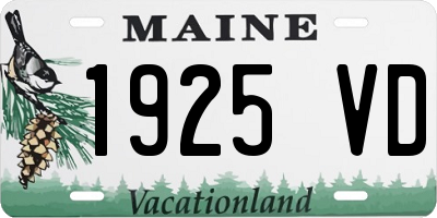 ME license plate 1925VD