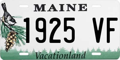 ME license plate 1925VF