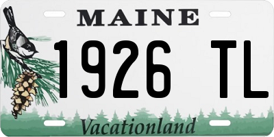 ME license plate 1926TL