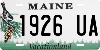 ME license plate 1926UA