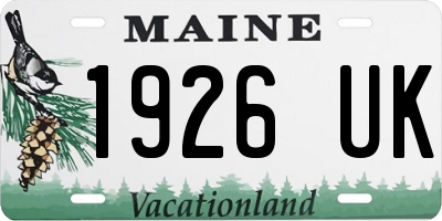 ME license plate 1926UK