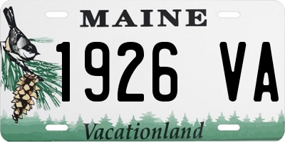 ME license plate 1926VA