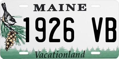 ME license plate 1926VB