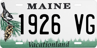 ME license plate 1926VG