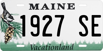 ME license plate 1927SE