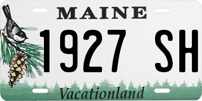 ME license plate 1927SH