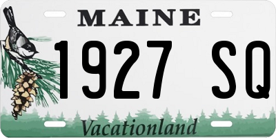 ME license plate 1927SQ