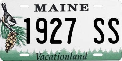 ME license plate 1927SS