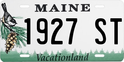 ME license plate 1927ST