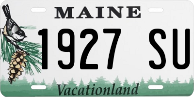 ME license plate 1927SU