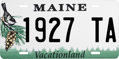ME license plate 1927TA