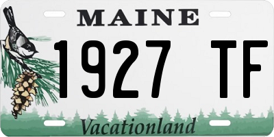 ME license plate 1927TF