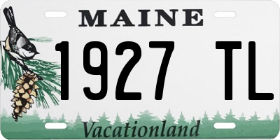 ME license plate 1927TL