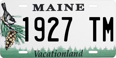ME license plate 1927TM