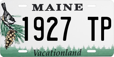 ME license plate 1927TP