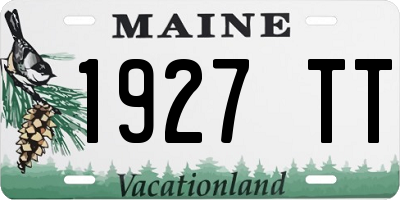 ME license plate 1927TT