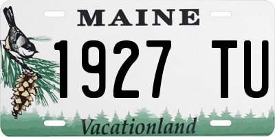 ME license plate 1927TU