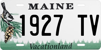 ME license plate 1927TV