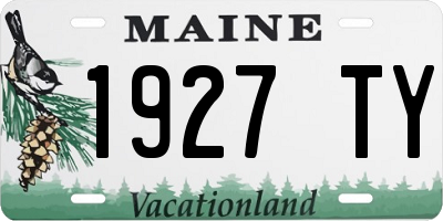 ME license plate 1927TY
