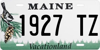 ME license plate 1927TZ