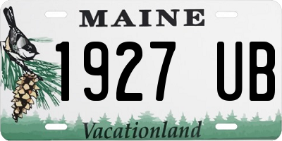 ME license plate 1927UB