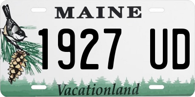 ME license plate 1927UD