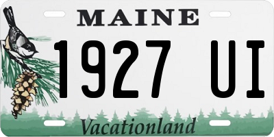ME license plate 1927UI