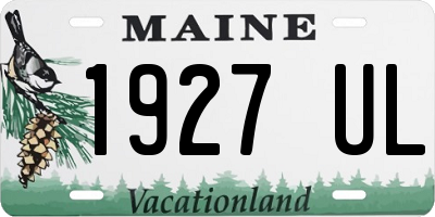 ME license plate 1927UL