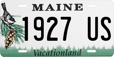 ME license plate 1927US