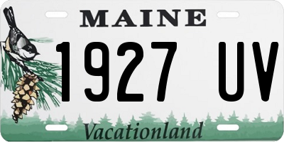 ME license plate 1927UV