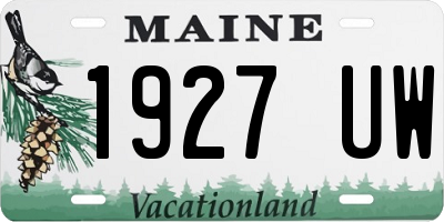 ME license plate 1927UW