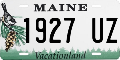 ME license plate 1927UZ