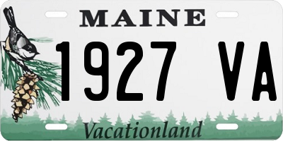 ME license plate 1927VA