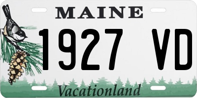 ME license plate 1927VD