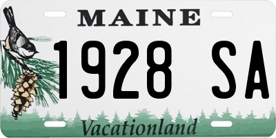 ME license plate 1928SA
