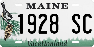 ME license plate 1928SC