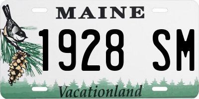ME license plate 1928SM