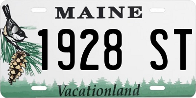 ME license plate 1928ST