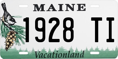 ME license plate 1928TI