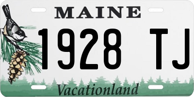 ME license plate 1928TJ