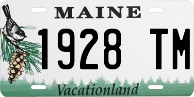 ME license plate 1928TM