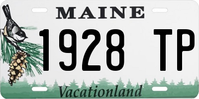 ME license plate 1928TP