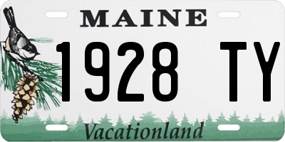 ME license plate 1928TY