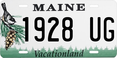 ME license plate 1928UG