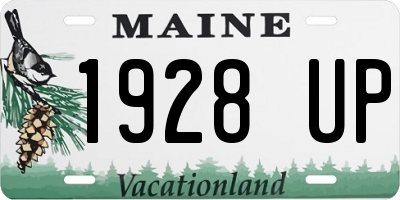 ME license plate 1928UP