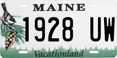 ME license plate 1928UW