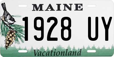 ME license plate 1928UY